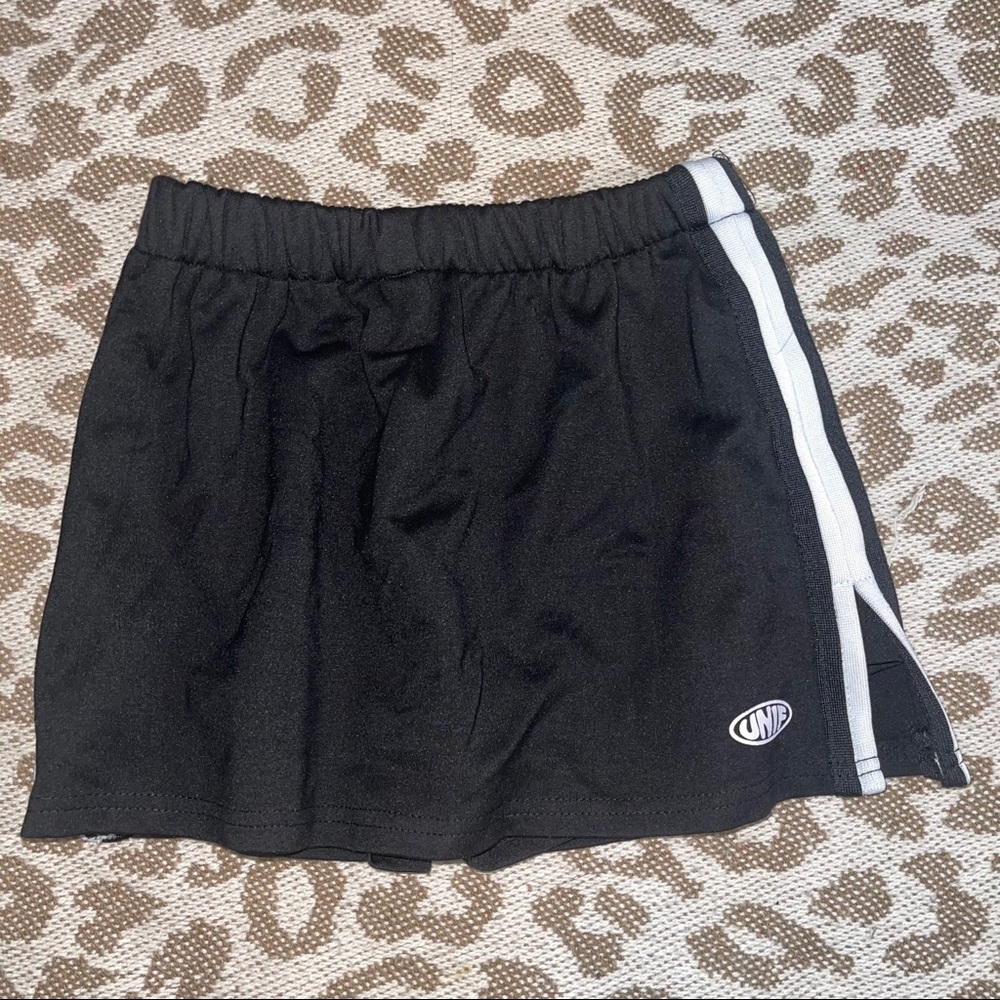 Black and White striped Unif Skort
